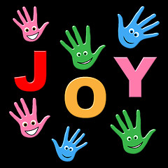Image showing Joy Kids Shows Happy Positive And Joyful