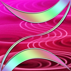 Image showing Pink Leaves Background Means Cresent Shapes And Ripples\r