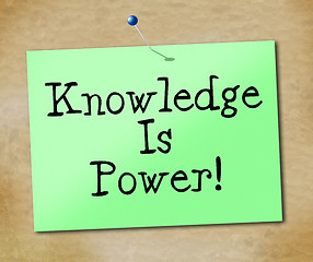 Image showing Knowledge Is Power Shows University Educate And Learn