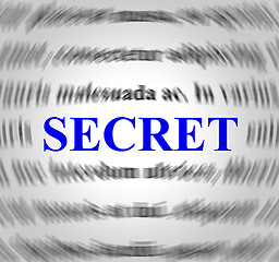 Image showing Secret Definition Indicates Hidden Secretly And Concealed