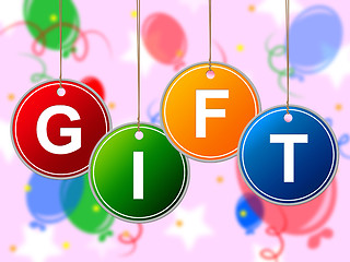 Image showing Kids Gift Means Giving Children And Youth