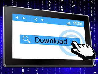 Image showing Download Online Indicates World Wide Web And Application