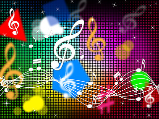 Image showing Music Colors Background Shows Blues Classical Or Pop\r