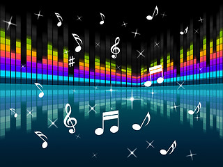 Image showing Music Background Means Harmony DJ Or Instruments\r