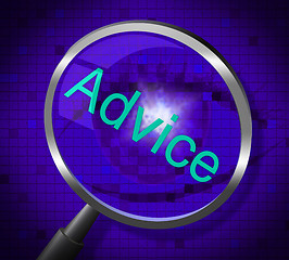 Image showing Advice Magnifier Means Inform Answers And Guidance