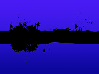 Image showing Black Line Background Means Painting Blotches And Blue \r