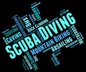 Image showing Scuba Diving Means Subaqua Underwater And Undersea