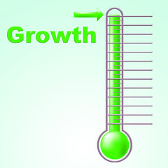 Image showing Growth Thermometer Indicates Rise Scale And Development