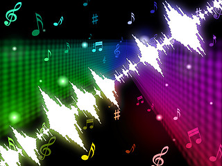 Image showing Soundwaves Background Means Making Or Playing Melody\r