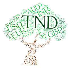 Image showing Tnd Currency Shows Worldwide Trading And Broker