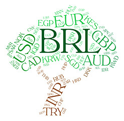 Image showing Brl Currency Shows Forex Trading And Banknotes