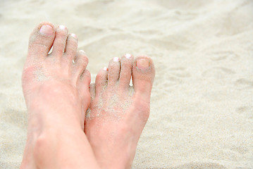 Image showing Sandy feet