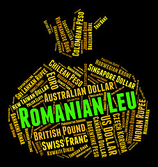 Image showing Romanian Leu Indicates Foreign Exchange And Banknote