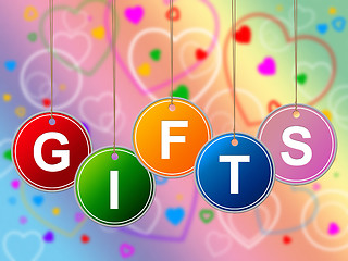 Image showing Gift Gifts Represents Greeting Surprises And Celebrate