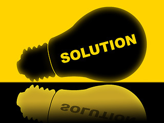 Image showing Solution Lightbulb Represents Solutions Success And Solved