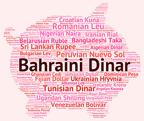 Image showing Bahraini Dinar Means Exchange Rate And Coin