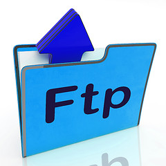 Image showing Ftp File Represents Transfer Files And Binder