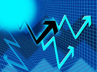 Image showing Arrows Background Means Graph And Displaying Information\r