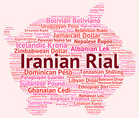Image showing Iranian Rial Represents Forex Trading And Banknotes