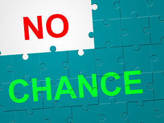 Image showing No Chance Means Not At All And Decline