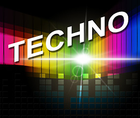 Image showing Techno Music Shows Sound Track And Audio