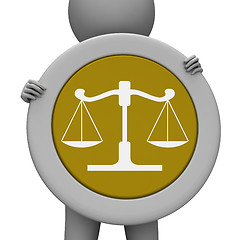 Image showing Balance Scales Means Jury Court And Balanced