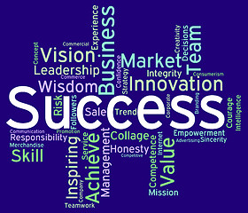 Image showing Success Words Represents Victor Succeed And Triumphant
