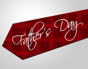 Image showing Fathers Day Tie Represents Parenting Cheerful And Fatherhood