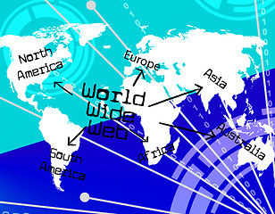 Image showing World Wide Web Indicates Globalization Searching And Website