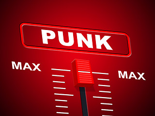 Image showing Punk Music Shows Sound Track And Amplifier