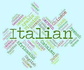 Image showing Italian Language Represents Italy Foreign And Text