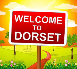 Image showing Welcome To Dorset Represents United Kingdom And Uk