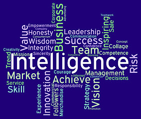 Image showing Intelligence Words Means Perception Clever And Intellect