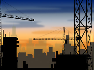 Image showing Building Plot Indicates City Construction And Metropolitan