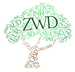 Image showing Zwd Currency Means Zimbabwe Dollars And Coinage