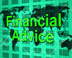 Image showing Financial Advice Indicates Help Answers And Earnings