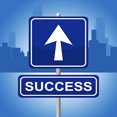 Image showing Success Sign Means Resolution Progress And Advertisement