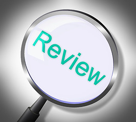 Image showing Magnifier Review Indicates Searches Evaluate And Evaluation