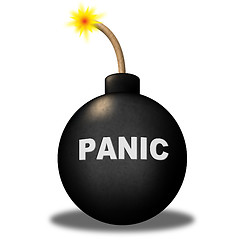 Image showing Panic Warning Represents Hysteria Anxiety And Terror