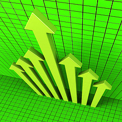 Image showing Progress Arrows Indicates Financial Report And Analysis