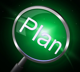 Image showing Plan Magnifier Means Proposal Magnification And Planning