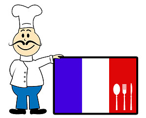 Image showing Chef France Means Cooking In Kitchen And Europe