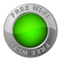 Image showing Free Wifi Button Shows With Our Compliments And Access