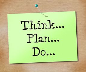 Image showing Think Do Indicates Plan Of Action And Agenda