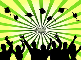 Image showing Graduation Education Means Studying Ceremony And Masters