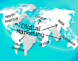 Image showing Digital Marketing Indicates Tech Technology And Selling