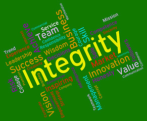 Image showing Integrity Words Means Sincerity Decency And Righteousness