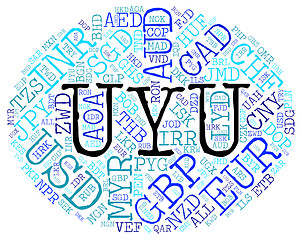 Image showing Uyu Currency Indicates Forex Trading And Banknotes