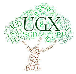 Image showing Ugx Currency Means Uganda Shilling And Forex