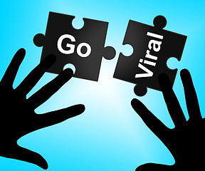 Image showing Go Viral Means Social Media Marketing And Connected